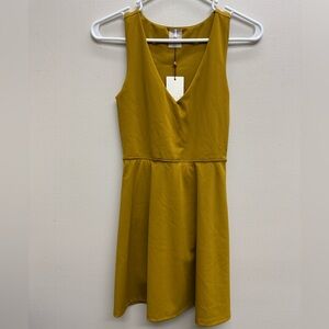 CALIA by Carrie Underwood Mustard Sleeveless Mini Dress